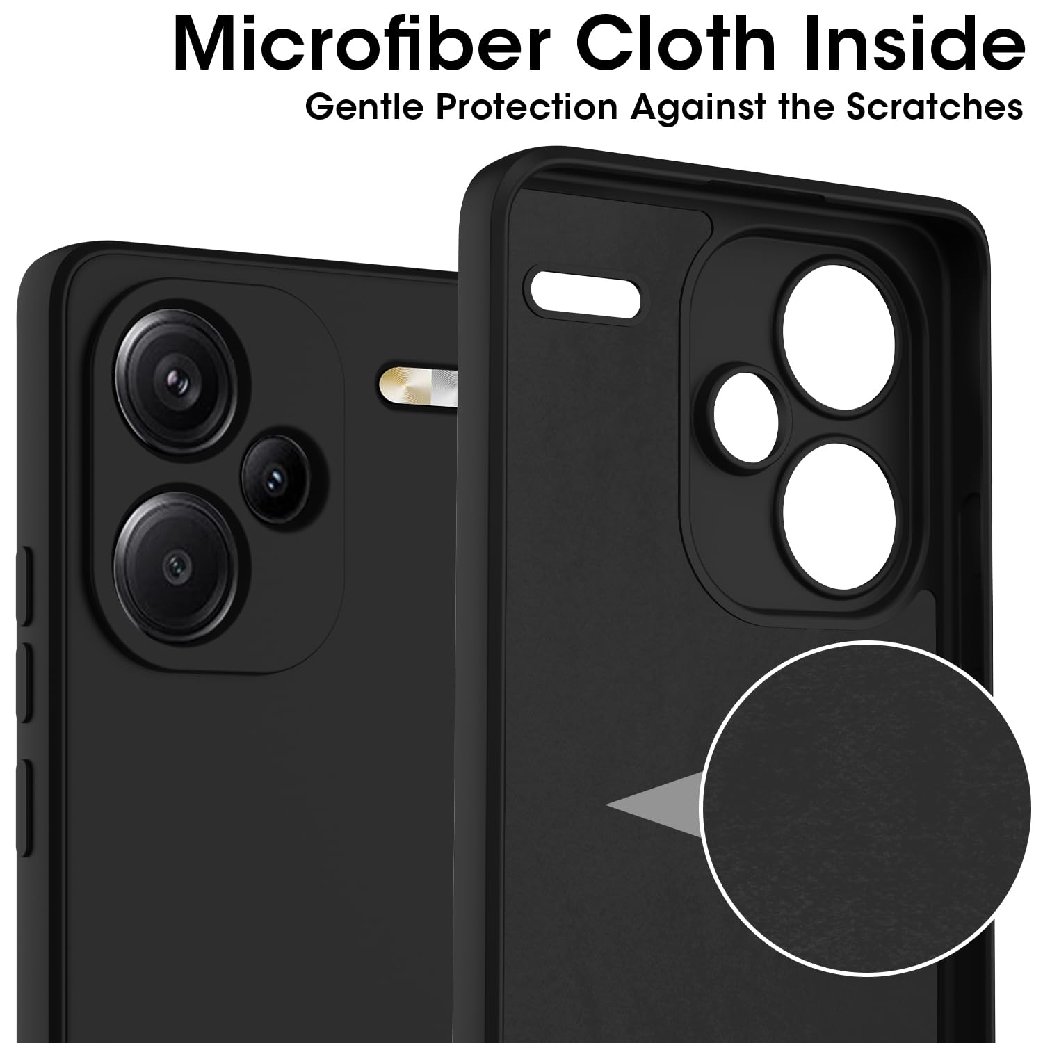 Custodia ORDA In Silicone Liquido Per Xiaomi Redmi Note 13 Pro 4G, Con Cordino, Morbida Al Tatto E Antiurto, Marrone - 2