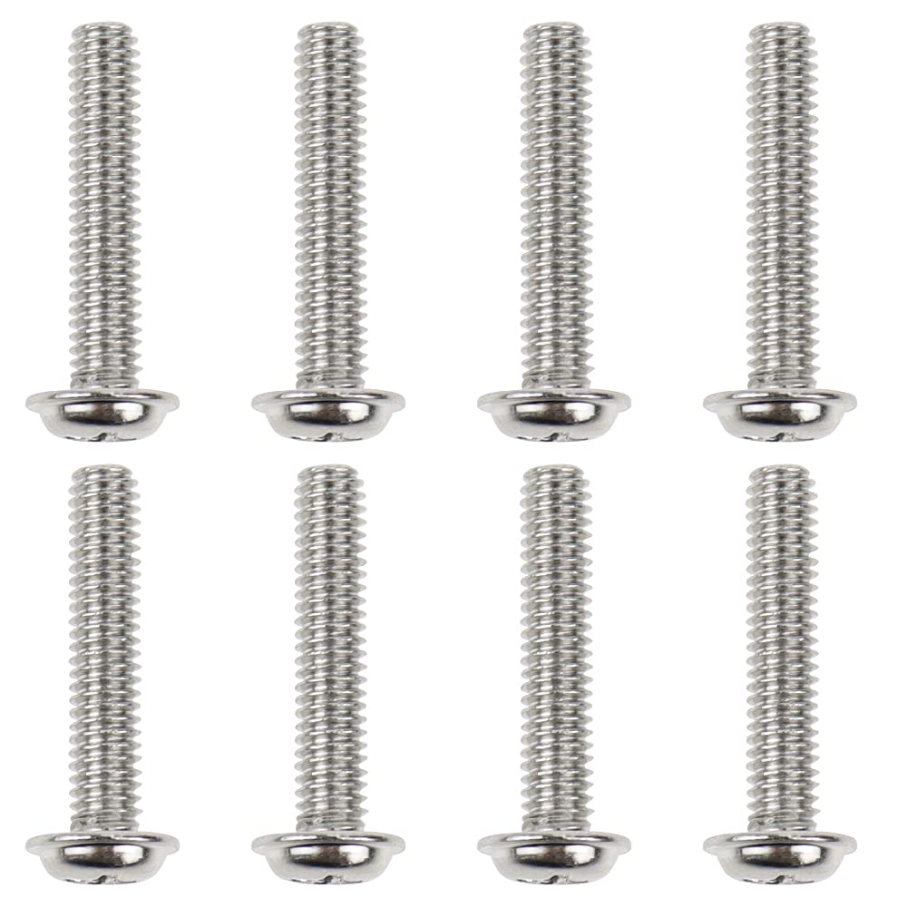 PLCatis Handle Screws M4 x 25mm Cabinet Door Knob Screws 50-Pack Nickel -Plated Steel Truss Head Screws for Mounting Cupboard Wardrobe Door Drawer Furniture Handles and Knobs
