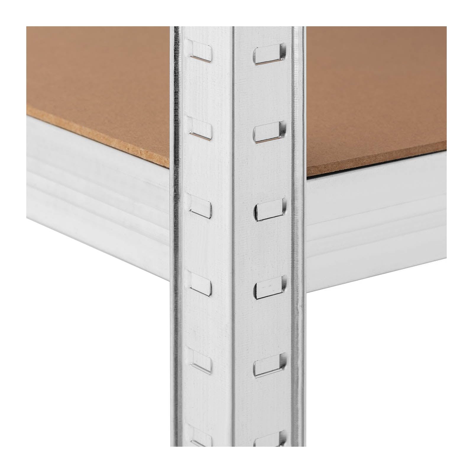 Helloshop26 Scaffale carico pesante 120 x 60 x 197 cm supporta 5 x 150 kg grigio robusto garage officina attrezzi 14_0005175