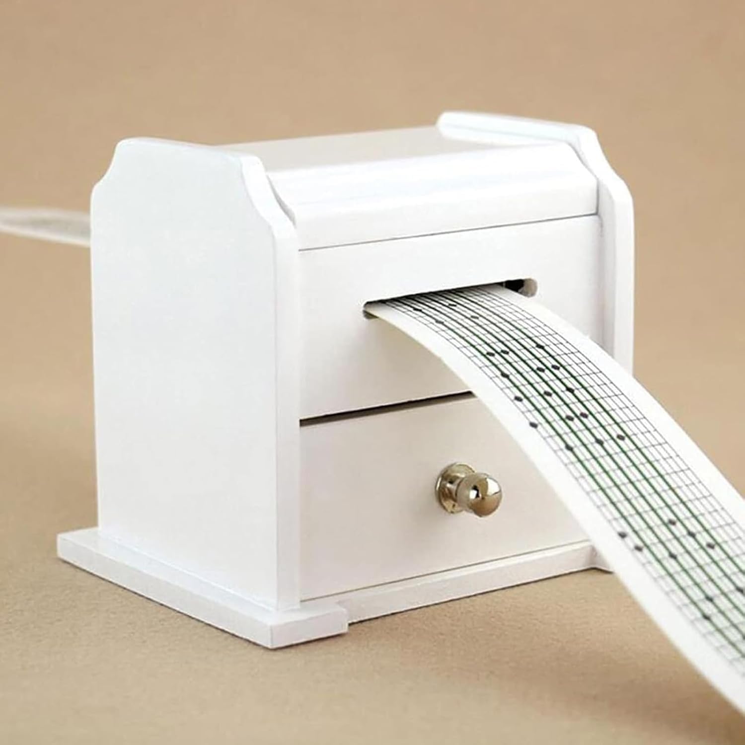 Carillon Vintage in Legno A 15 Note, con Perforatore, Foglietto di Carta Bianco E Pre-inciso, Carillon Fai-da-Te A Manovella, Regalo per Appassionati di Musica E Hobbisti.