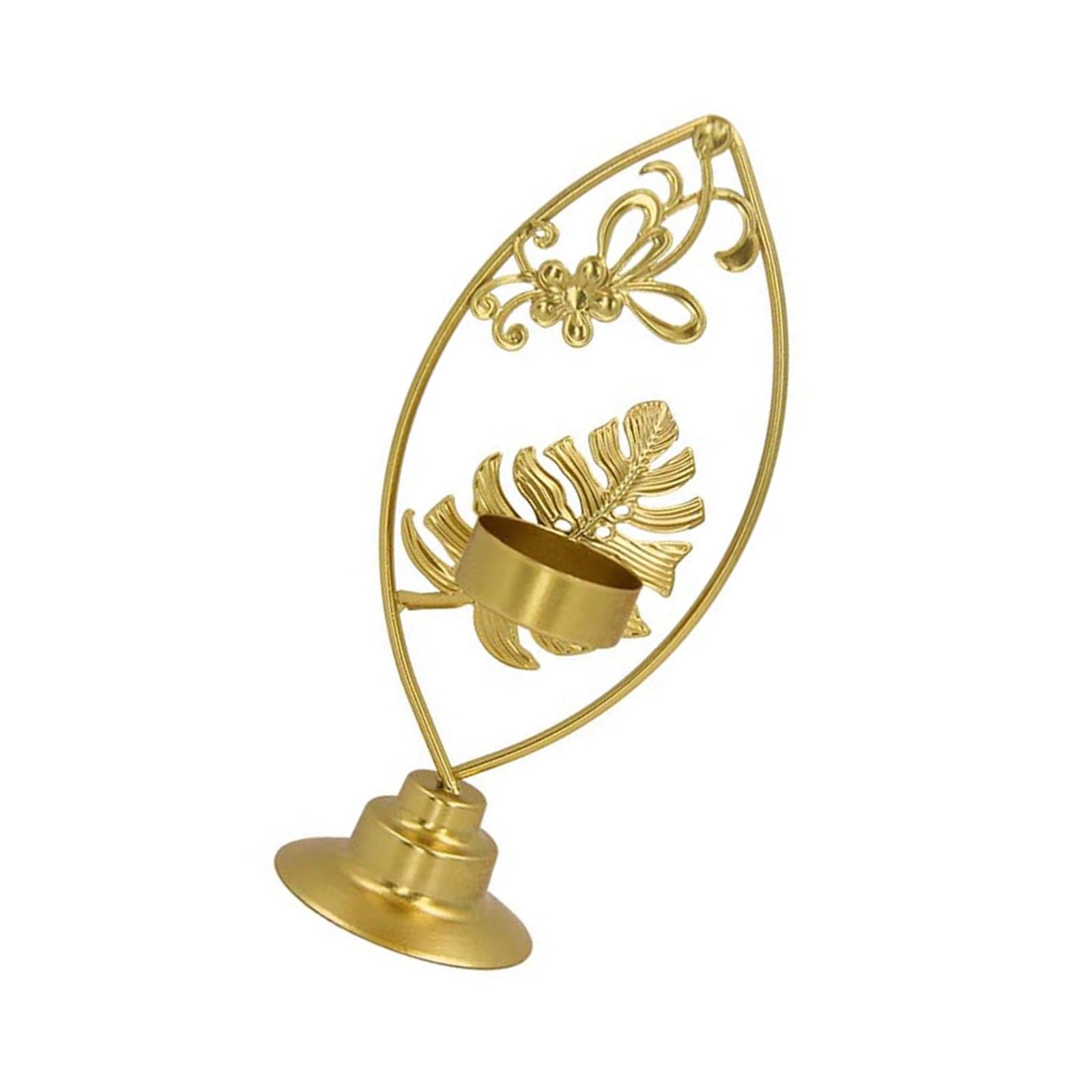 PANGBOER Iron Candlestick Centerpieces Tealight Holder Designs Metal Stand for Warm Lighting Table Decors Iron Candlestick
