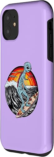 Miniatura 8 de Funda para iPhone 1212 Pro Alien Surfing Pizza Sunset