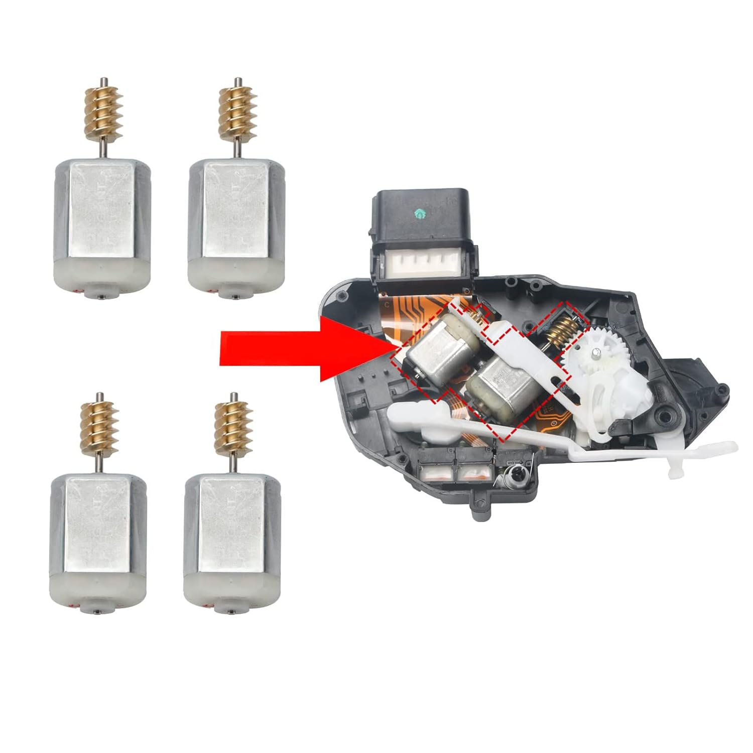 New Core Motor 12V from Car Door Lock Actuator for Ford Focus II MK2 2006-2011 High Speed Engine Replacement OEM Auto Parts (4pcs Big Motor)