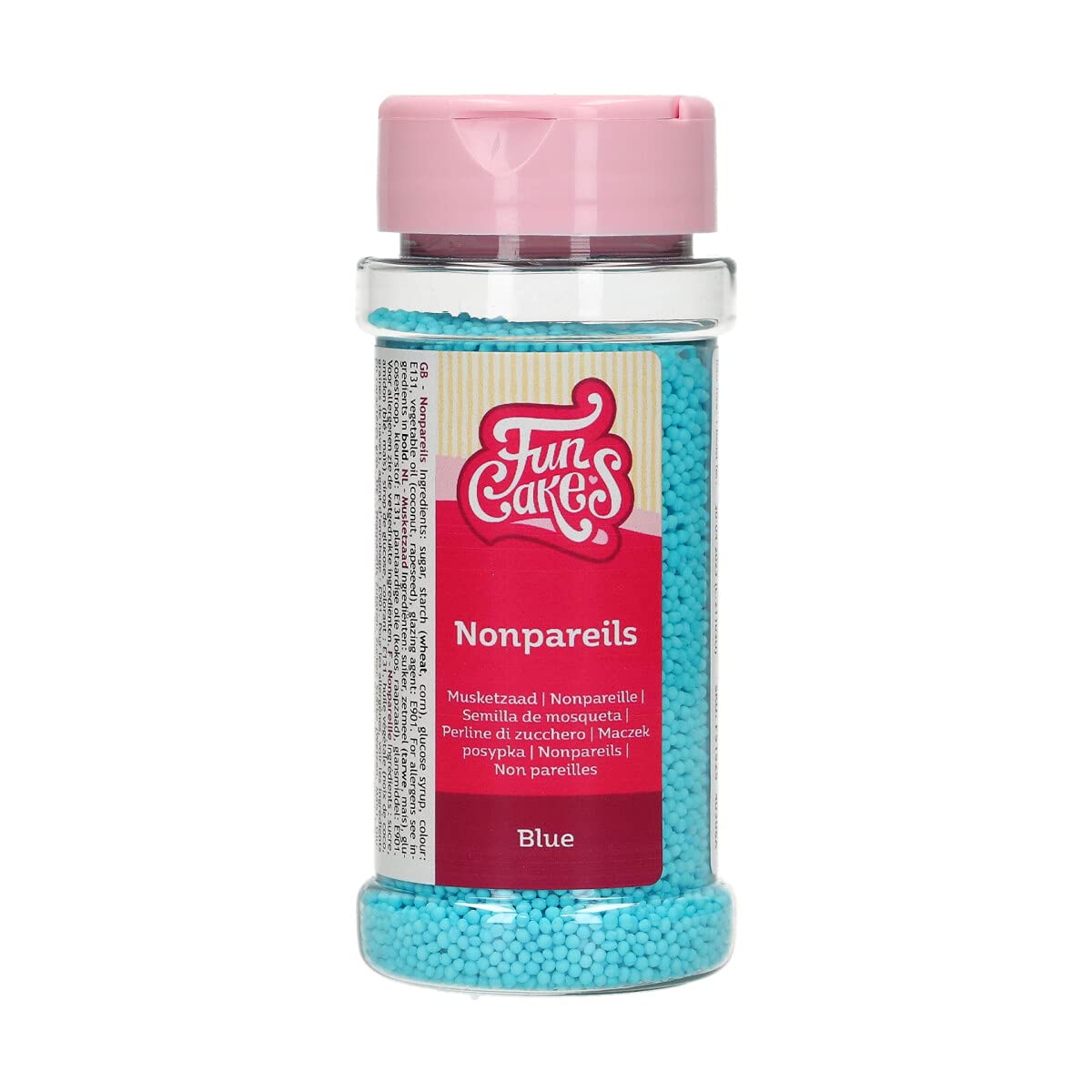 FunCakes Nonpareils Blue: Cake Sprinkles, Great Taste, Perfect for Cake Decorating, Hundreds and Thousands Sprinkles. 80 g.