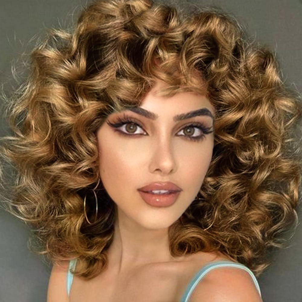 Parrucca Riccia Bicolore Bianca E Nera - Foto 3