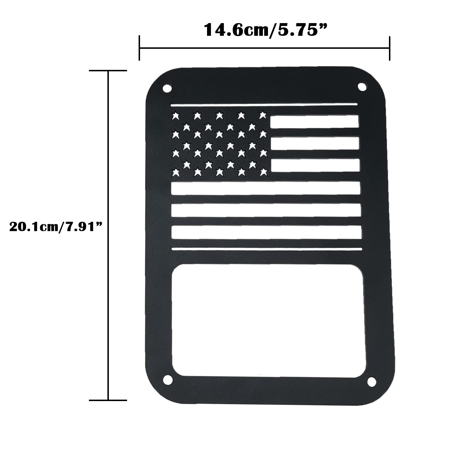 Confezione da 2 protezioni posteriori per fanali posteriori compatibili con accessori Jeep Wrangler JL JK dal 2007 al 2018, protezione luminosa (bandiera americana)