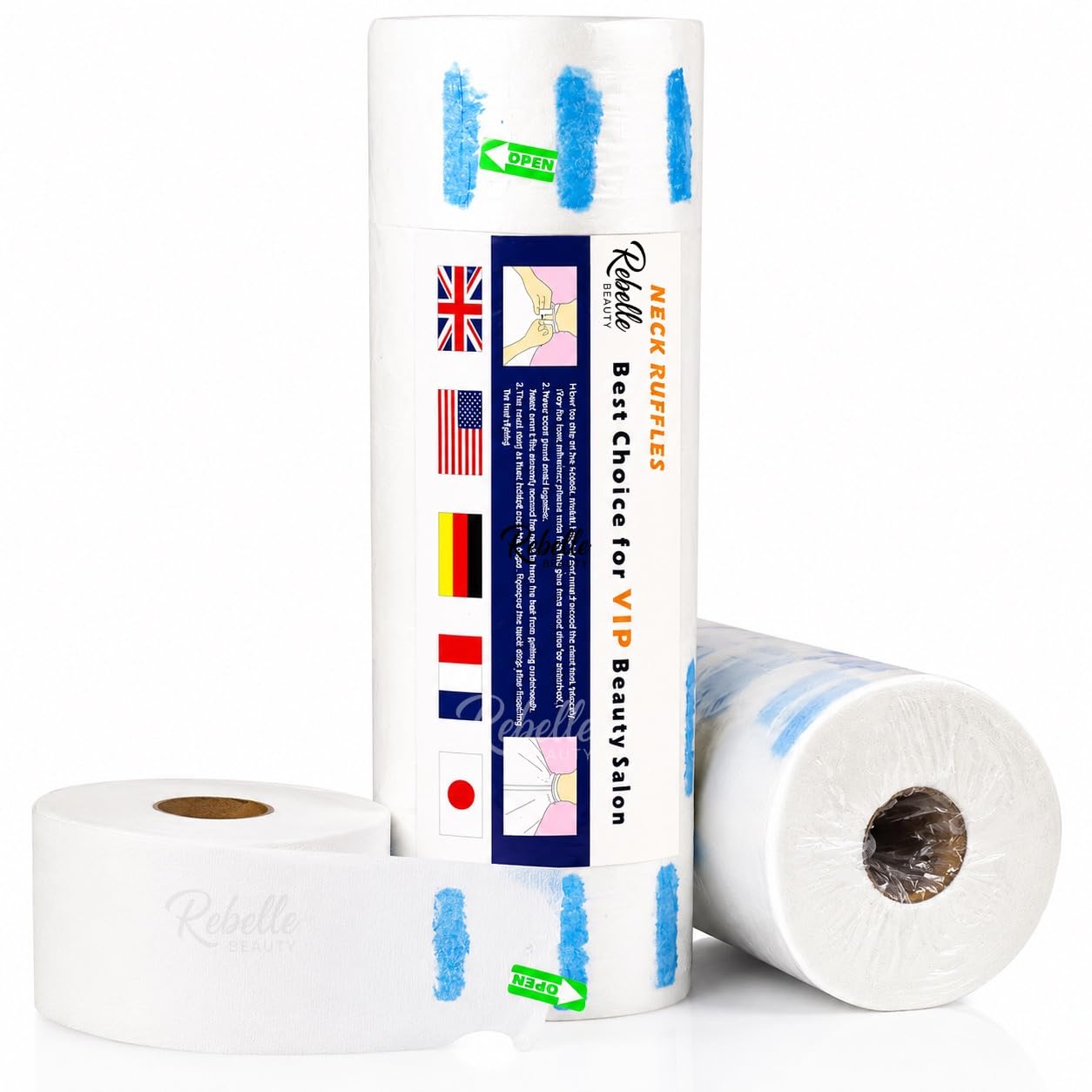 Neck Ruffles – Disposable Neck Strip Roll for Barbers & Beauty Salons, Soft Hygienic Neck Paper for Hair Cutting & Styling-image-27