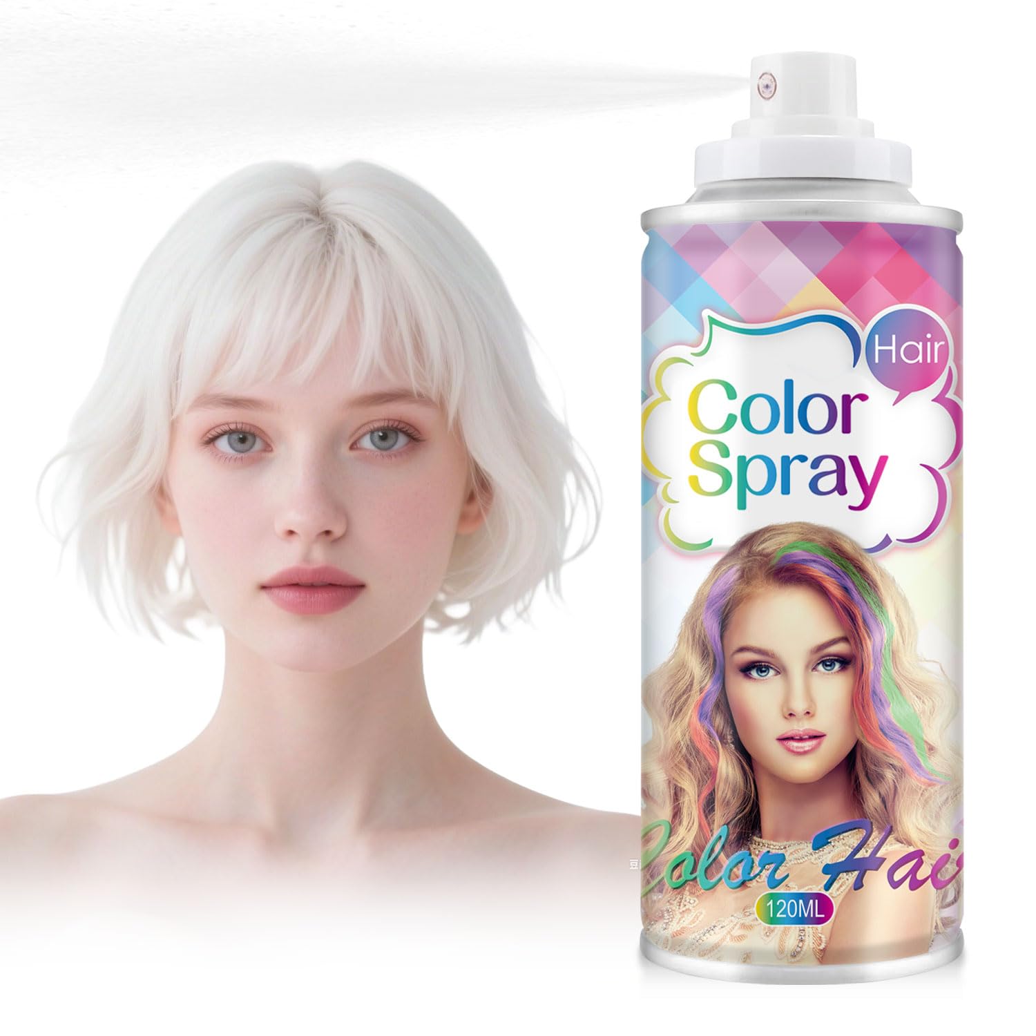 Temporary Hair Color Spray, Temporary Hair Color Wax, Washable Hair Wax Dye Pomades Disposable Natural Hair Strong Style for Women Kids Christmas