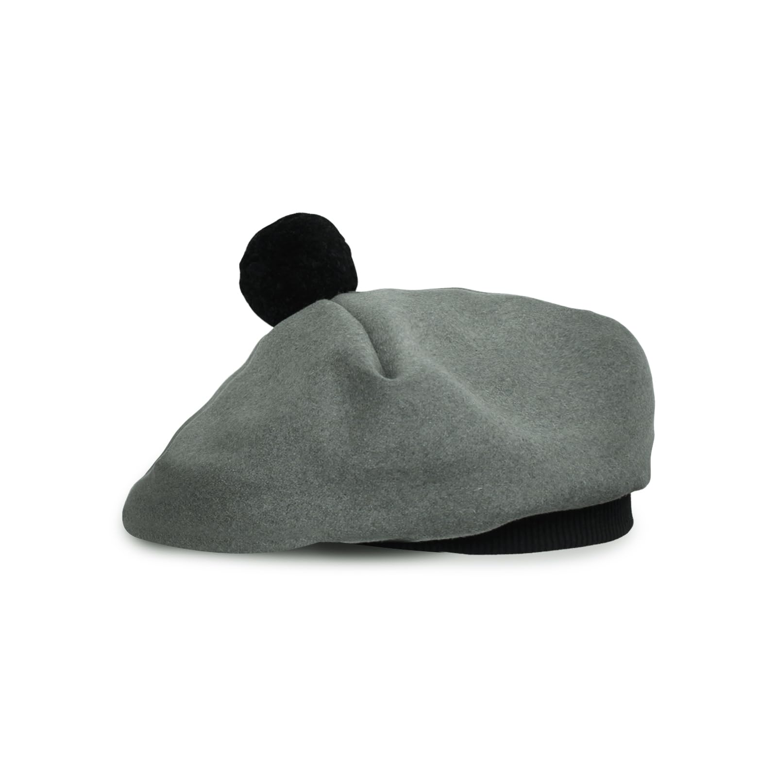 Scottish Tam O’ Shanter Hat Tartan Bonnet Pom Pom Wool Flat Cap One Size