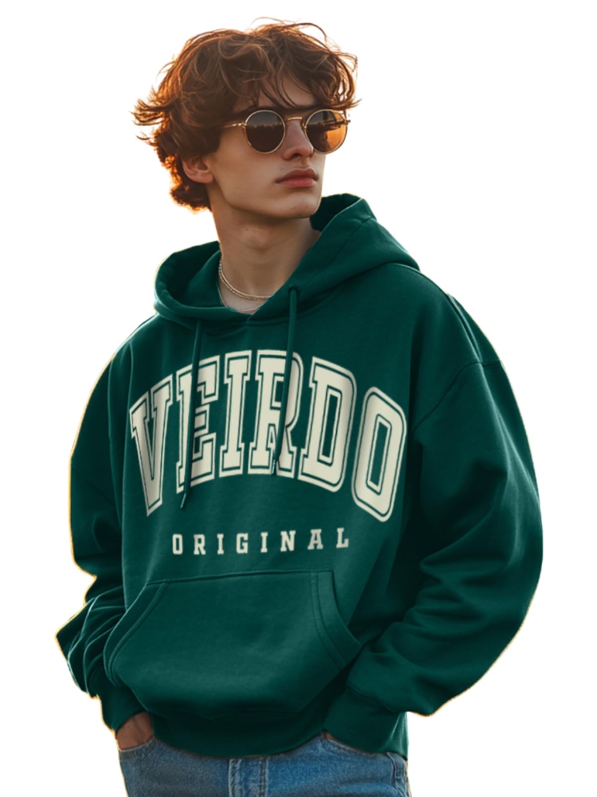 Fleece Oversized Baggy Fit Hooded Sweatshirt Drop Shoulder Typographic Logo Printed Full Sleeve Hoodie for Men (Avaiable in Colors: Copper Tan, Rust & Red)-image-14