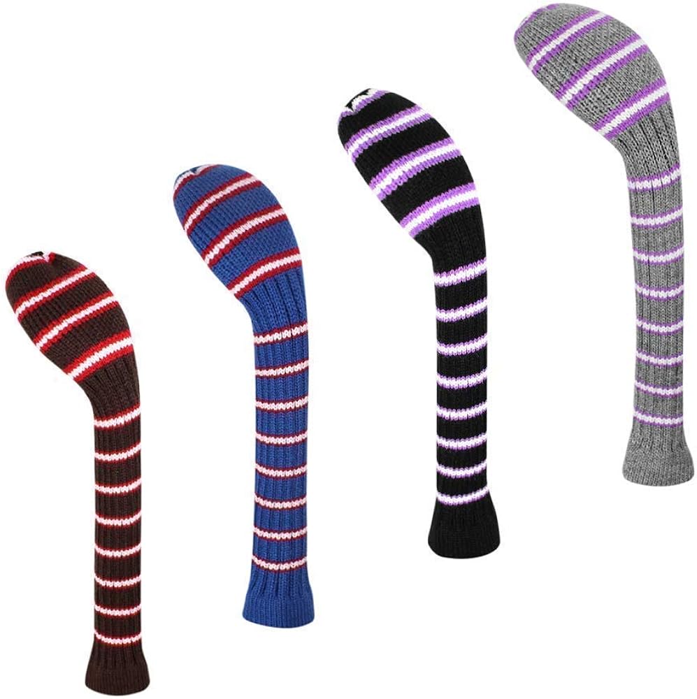 Scott Edward 4 Pcs Knit Hybrid Golf Club Covers, Fits