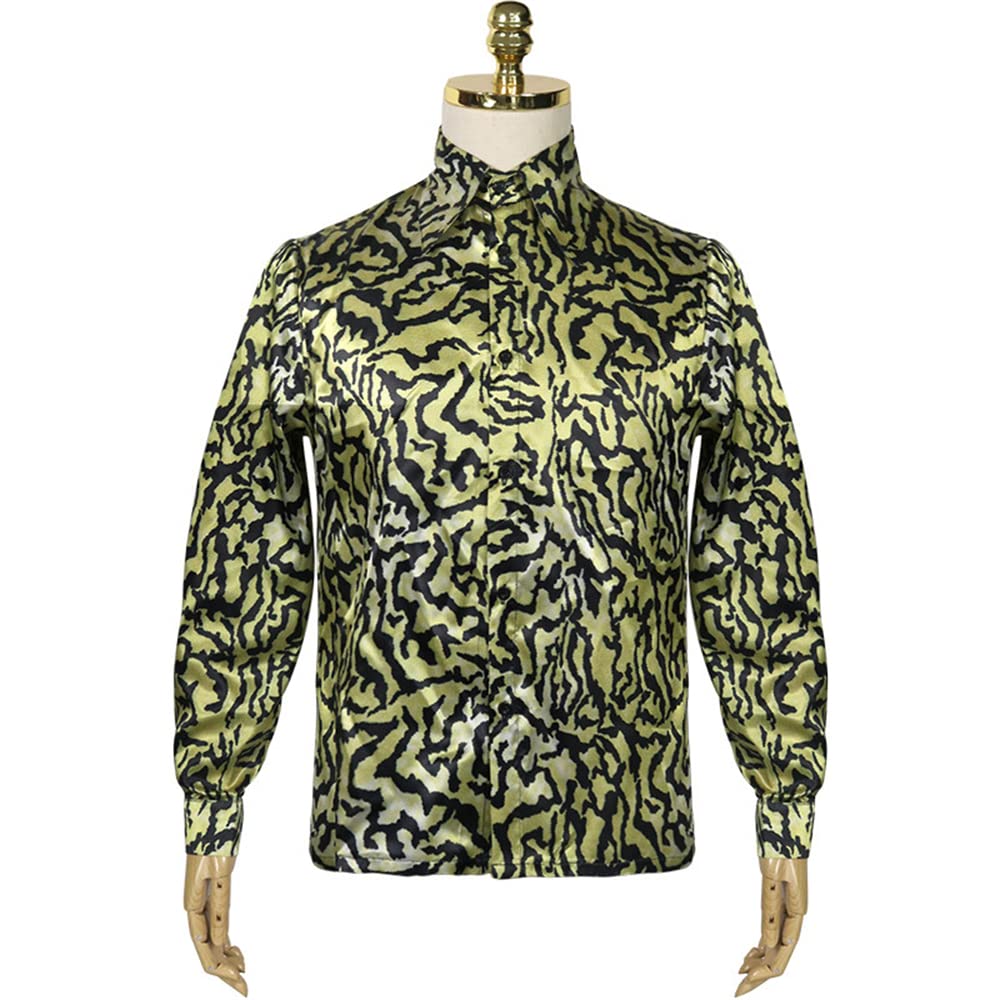 Camisa exótica de lentejuelas para un disfraz de rey tigre realista sin pasar calor en Halloween 7