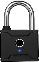 Cadeado de impressão digital inteligente t1006d recarregável sem chave 20 impressões digitais desbloqueio de emergência fácil operação ip65 à prova dwaterproof água antifurto cadeado de segurança