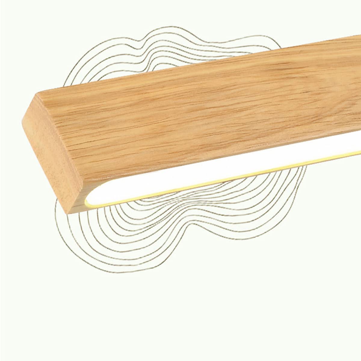 LED Spiegellampe Holz Wandleuchte 60cm Spiegelleuchte Innen Schminklampe Für Spiegel Wandmontage Badezimmer IP44 Wasserdicht Badlampe 4000K