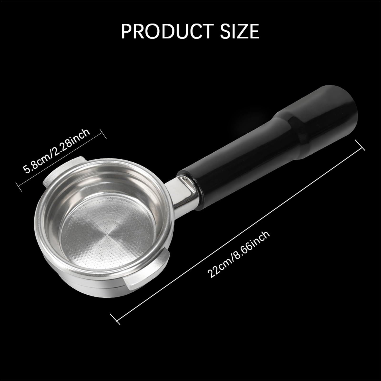 Porte-filtre en acier inoxydable de 58 mm avec panier