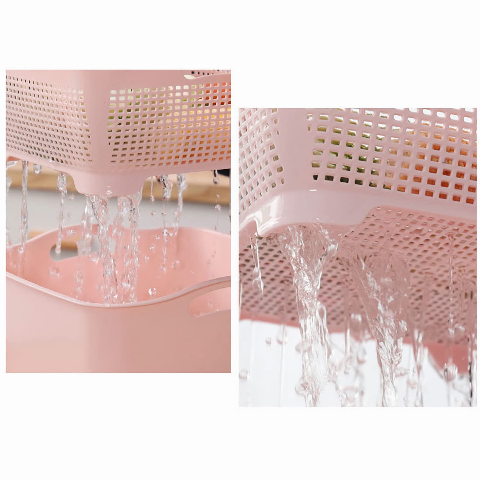 Kosz do mycia kuchenny odpływ sitko - wielofunkcyjny plastikowy durszlak, duże sitko kuchenne, kosz na sitko 29,5 cm