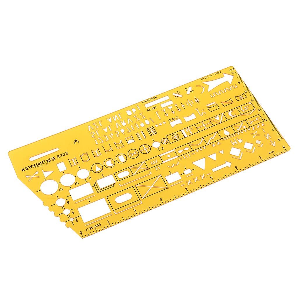 dailymall 1 Stü Multifunktions Kunststoffmarkierungen Technische Zeichnungsvorlage Schablone 1: 50000 Plotting Scale