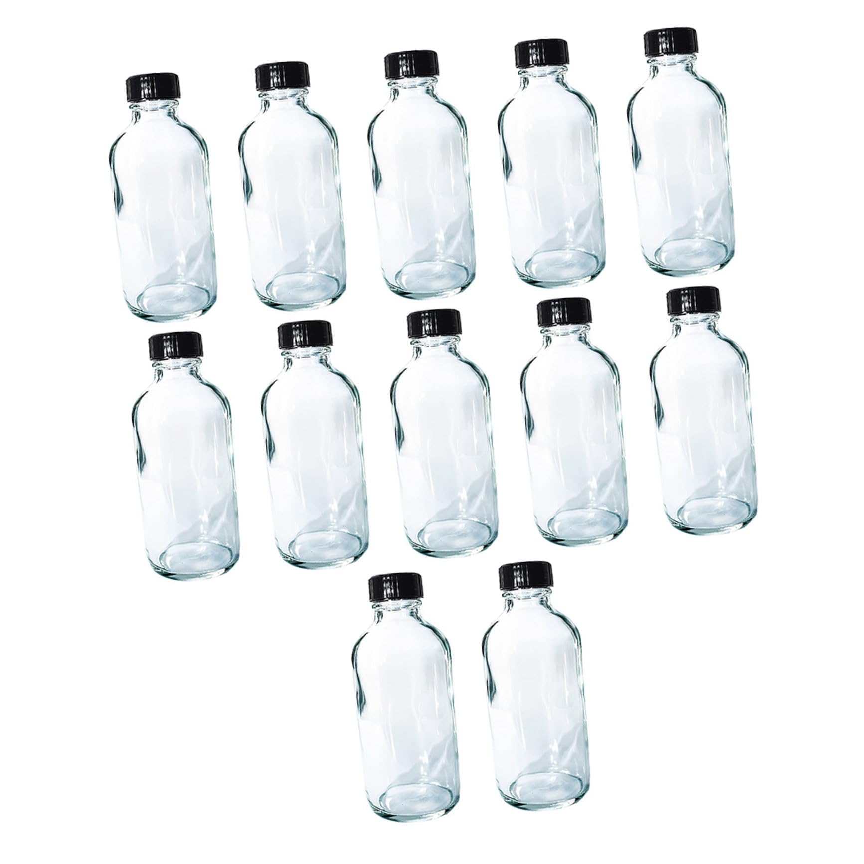 MAGICLULU 12pezzi Bottiglie Reagente in Vetro Trasparente Bottiglie Reagenti Bocca Piccola Per Campioni Flaconi Reagenti Chimici Ermetici Per Laboratorio e Uso