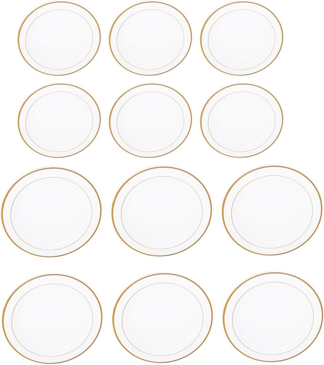 KICHOUSE 20pcs Disposable Dinner Plate Multi-function Food Plates for Parties Gatherings and Festivals Includes and Convenient Sturdy and Stylish for Food Service -go Orders