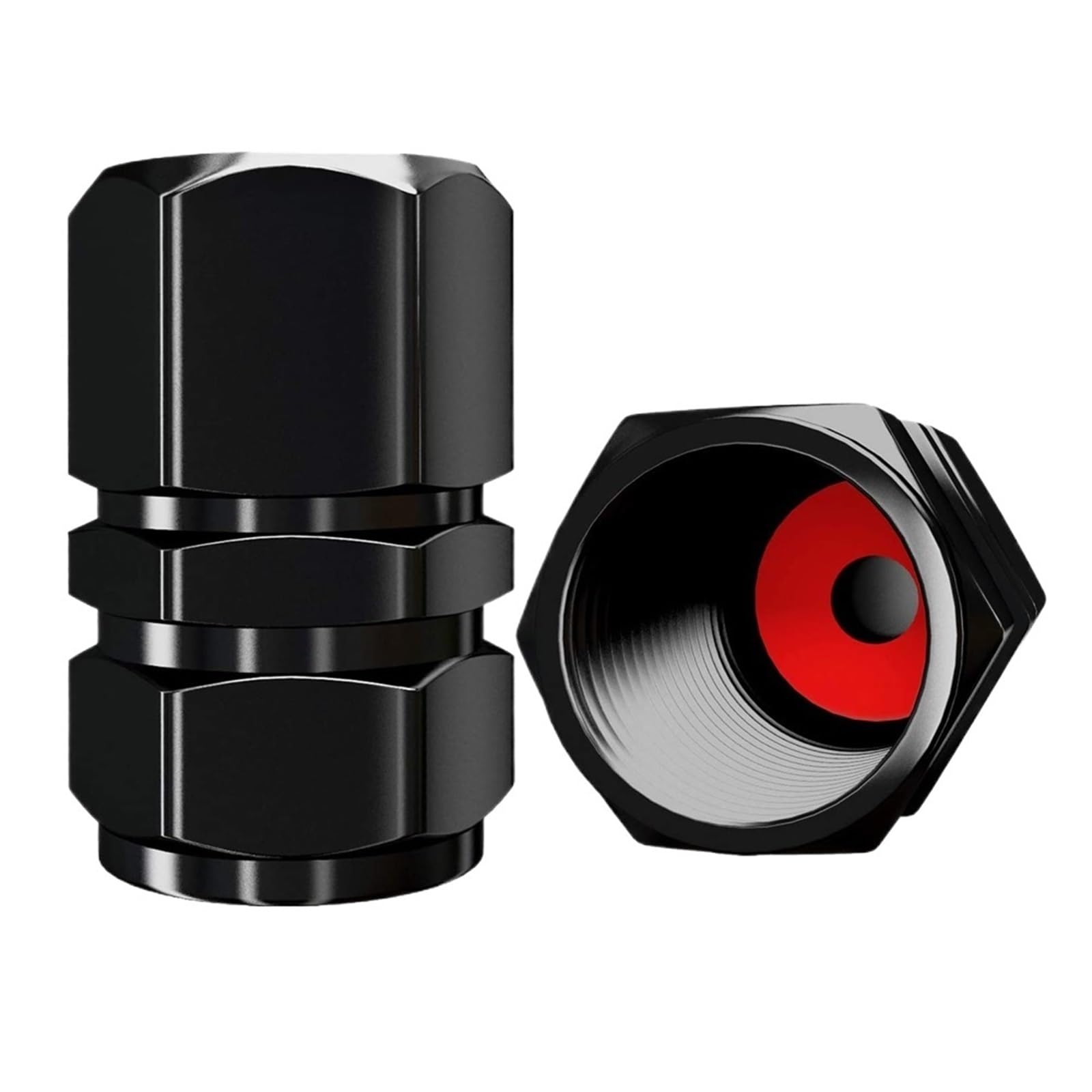 Bouchons de Valve de Pneu, Couvre-Tige Robustes, Anti-poussière, avec Joint en Caoutchouc(Gold-2Pcs)