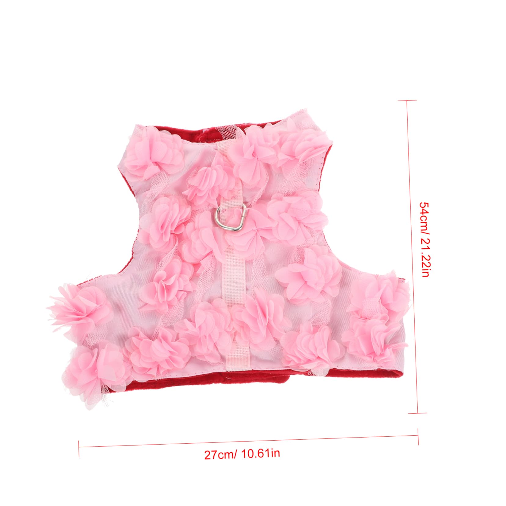 BESPORTBLE 3stücke Verstellbares Blumendesign Hundegeschirr Mit Leine Atmungsaktives Brustgeschirr Für Kleine Und Mittelgroße Hunde XL Für Frühling Und Sommer Pet Traction Rope