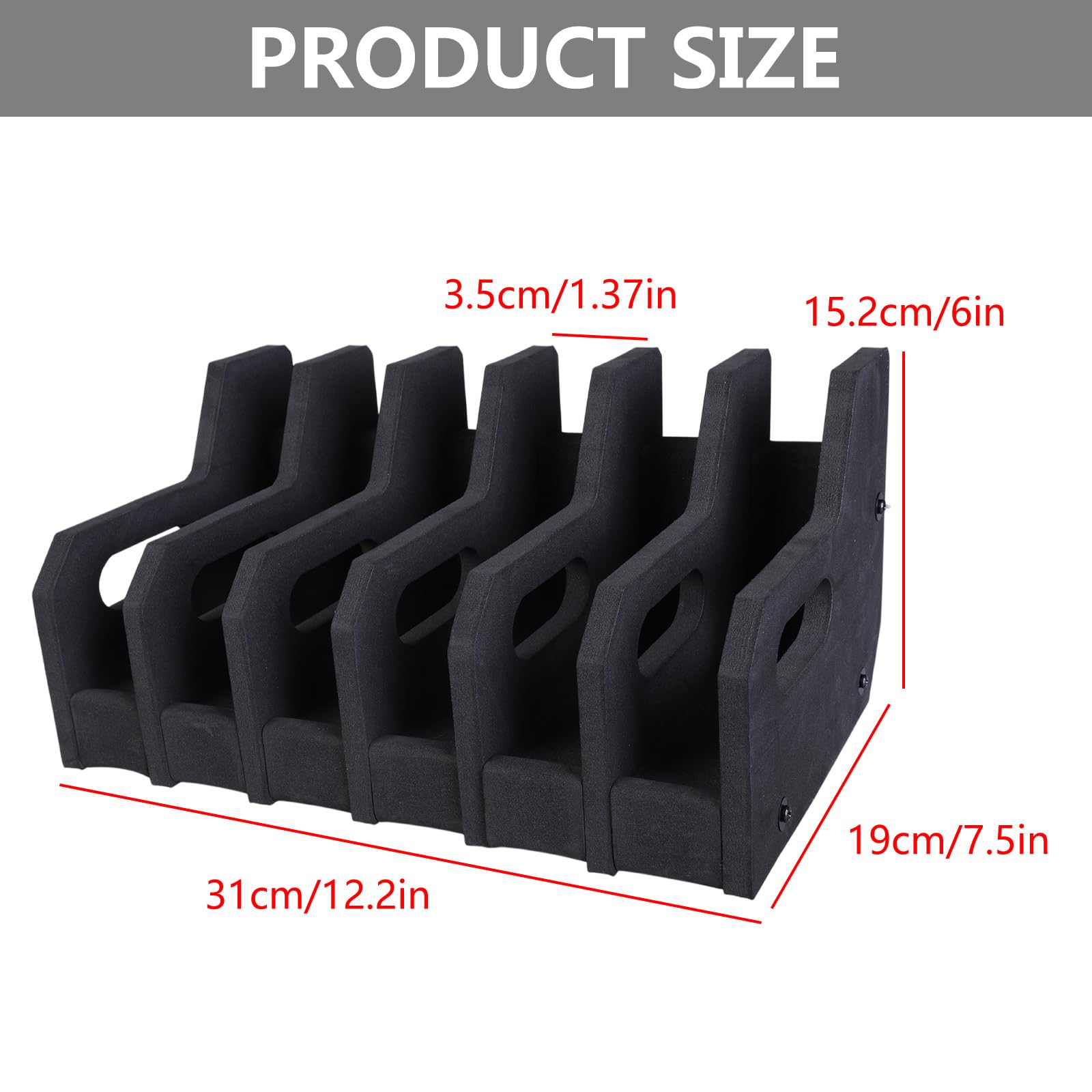Gun Rack For 6 Handguns, Pistol Holder Organizer Accessories Gun Safe Organizer - Foto 4