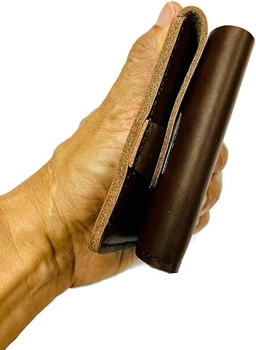 Vista 6 de costumebase WALTER MITTY WALLET secret life cuero genuino hecho a mano marrón, Marrón