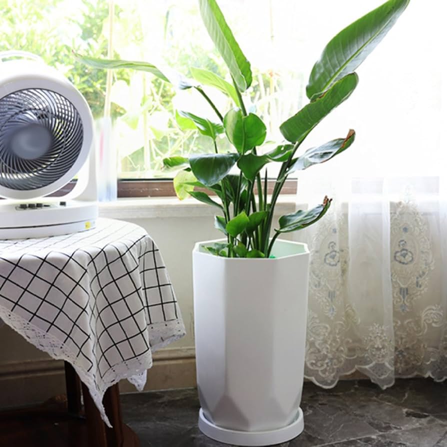 ホワイト フラワーポット型陶器 Amazon.co.jp: フラワーポット 背の高い植木鉢 陶器 シンプル