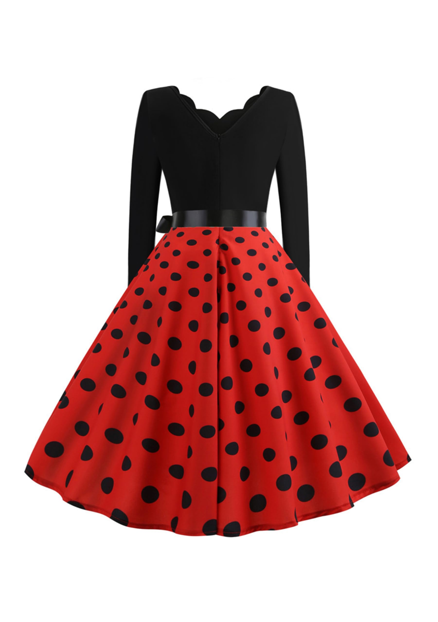 Femme Robe de Hepburn Robe de Soirée Cocktail Rétro Robe Vintage Rockabilly Classique Robe Elegant Swing Robe