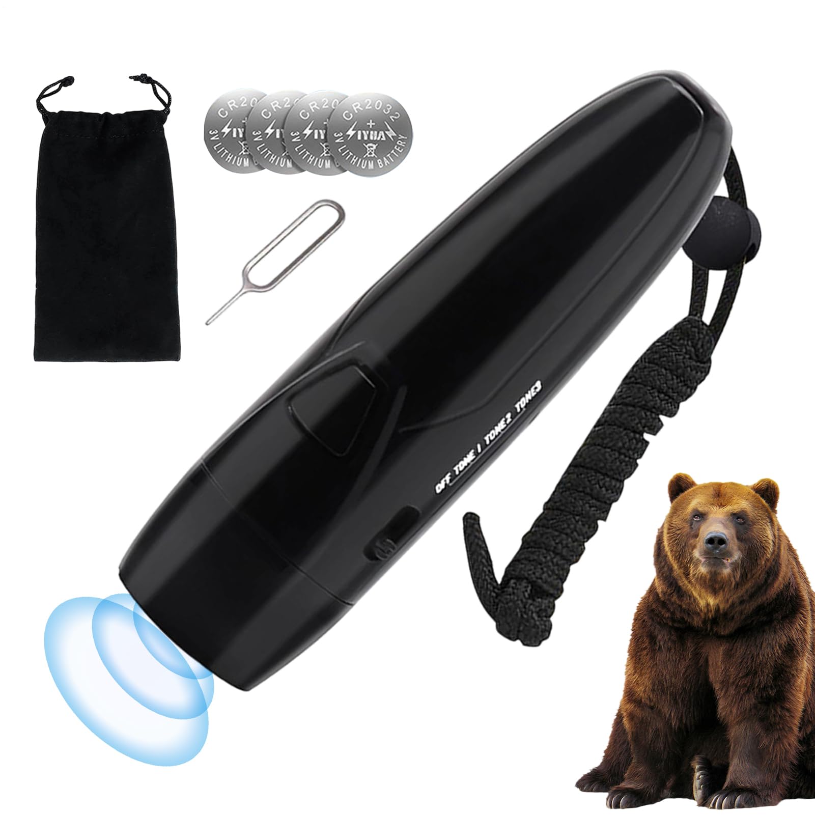 Bocina De Aire Para Osos - Suministros De Alarma Eléctrica Exterior De 125dB - Bocina De Oso De Autodefensa,para Excursionistas Pescadores Dueños de Perros Senderismo Camping Parques Nacionales