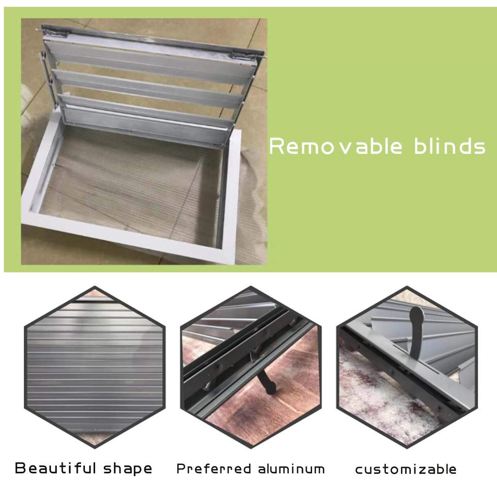 Rejilla De Ventilación, Ajustable De Aleación De Aluminio Rejilla De Ventilación con Láminas Móviles Tipo Persiana Ventilaciones Impermeables Al Aire Libre para Uso Interno O Externo