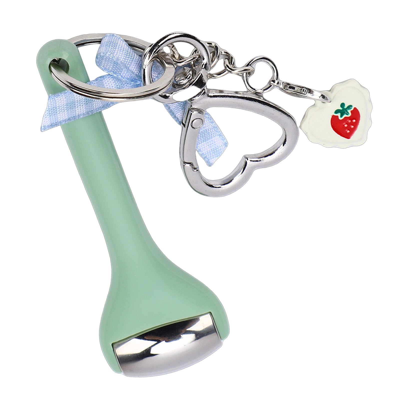 Mini Eye Roller Cooling Eye Massager Stainless Steel Head Device with Keychain Design Ideal for Puffiness Fatigue Relief