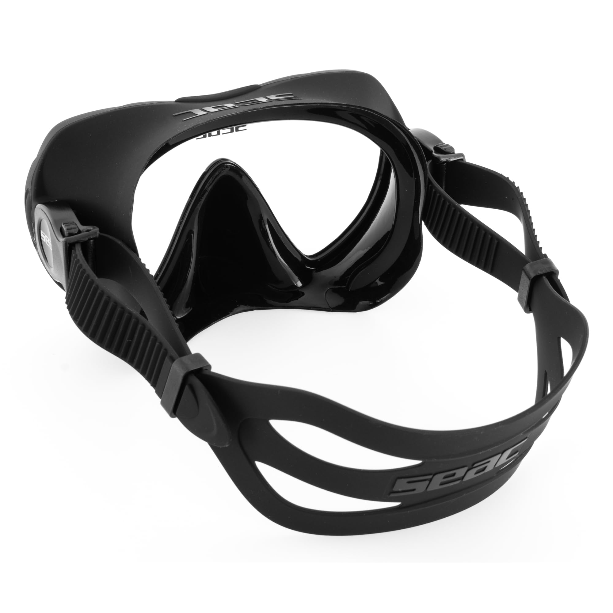 SEAC Set Bis X-Frame Dry -Schnorchelset für Erwachsene mit Frameless-Maske mit Einscheibenglas aus gehärtetem Glas und Dry-Top-Schnorchel