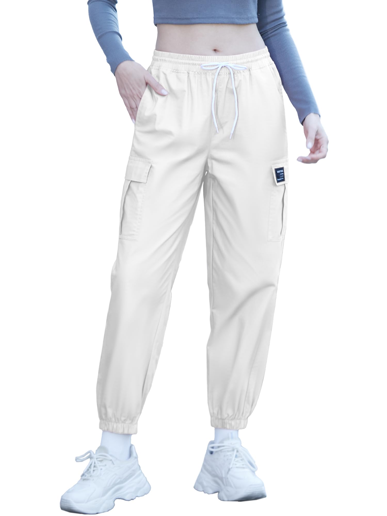 SANGTREE Girls &amp; Womens Drawstring Cargo Jogger Pants,3 Years - Women 3XL