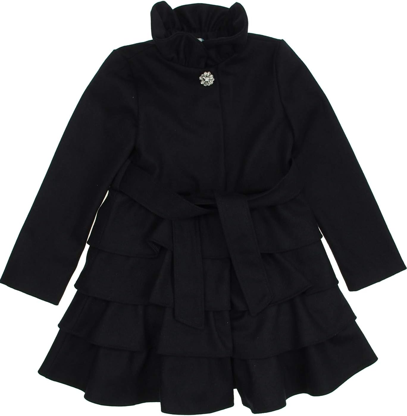 Abel & Lula Cloth coat with ruffles for Girls Navy