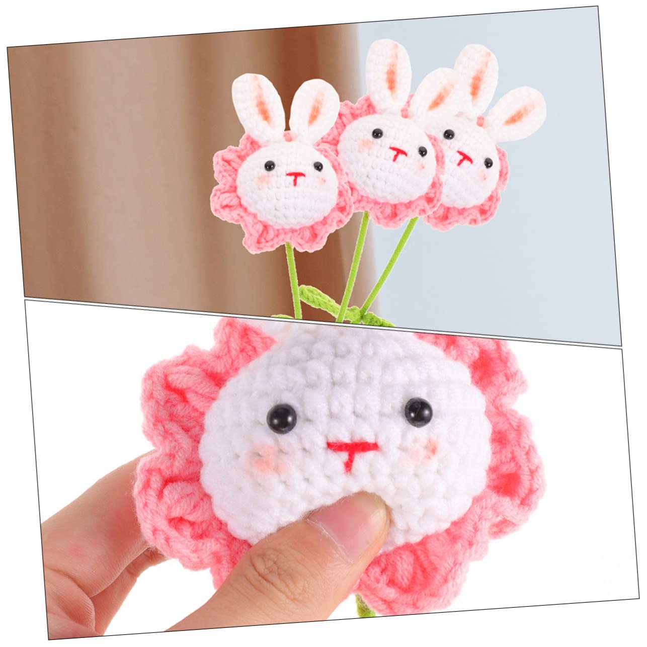 STOBAZA 6pezzi Bouquet All Uncinetto Con Decorazioni Per Compleanni Ed Festivi Mano Artificiali e