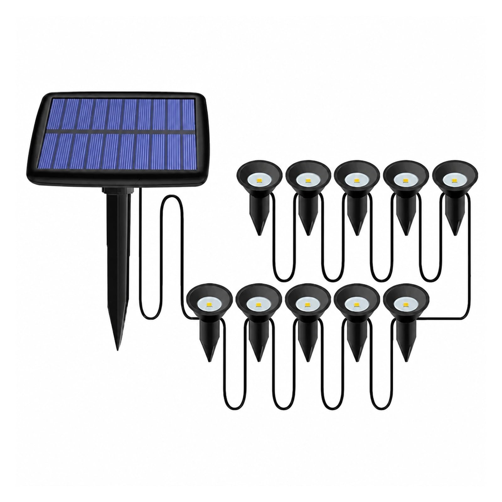 AMRTTWY In Ground Lights, 10 in 1 Outdoor Solar Lights Lawn Ground Lamp(Warm white1)