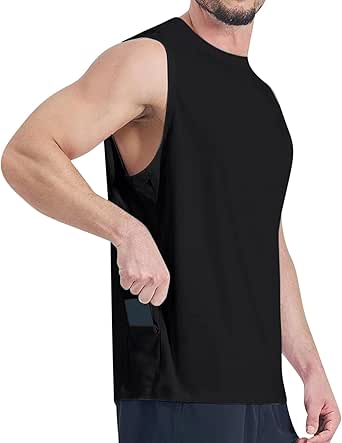 Cauagu Silver Glitter Print Men's Sleeveless Muscle Shirts,Tank Tops