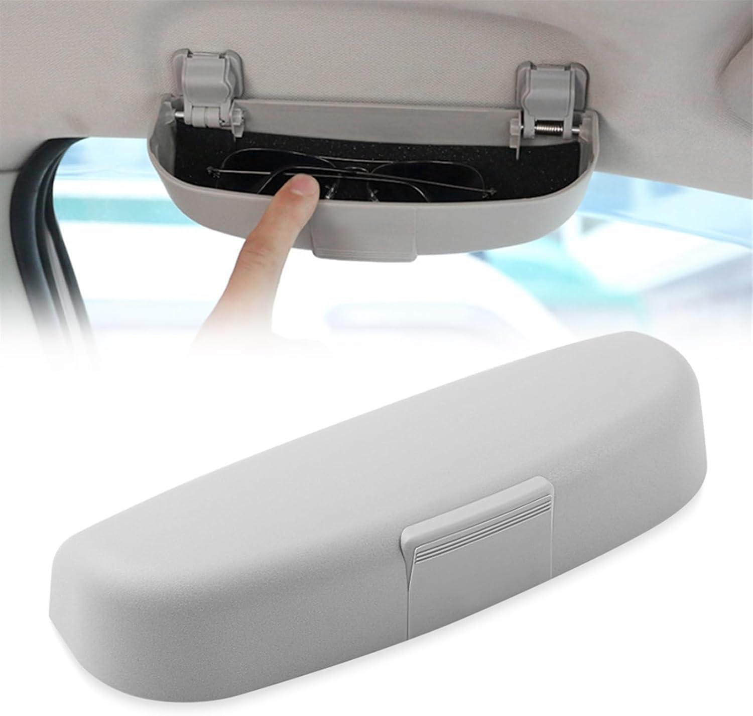 YDSTNiu 1 Pcs Sunglasses Holder for MG HS 2Gen 2024+, Car Overhead Glasses Case Interior Roof Storage Box Sun Visor Organizer