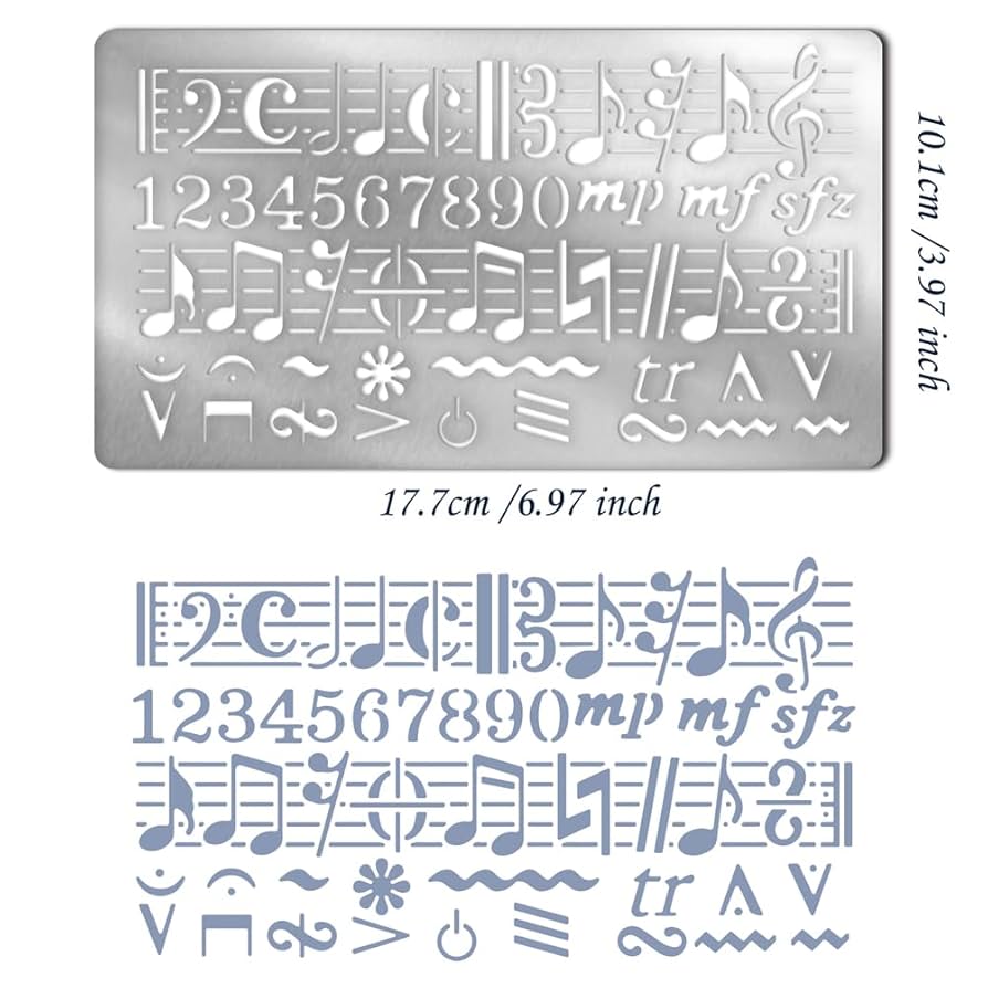 Amazon.co.jp: NBEADS ステンレススチール 楽譜ステンシル