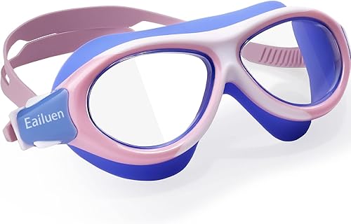 Eailuen Swimming Goggles for Kids Youth 8-16, Anti-Fog Waterproof UV Protection Water Pool Goggles Glasses Swim Mask