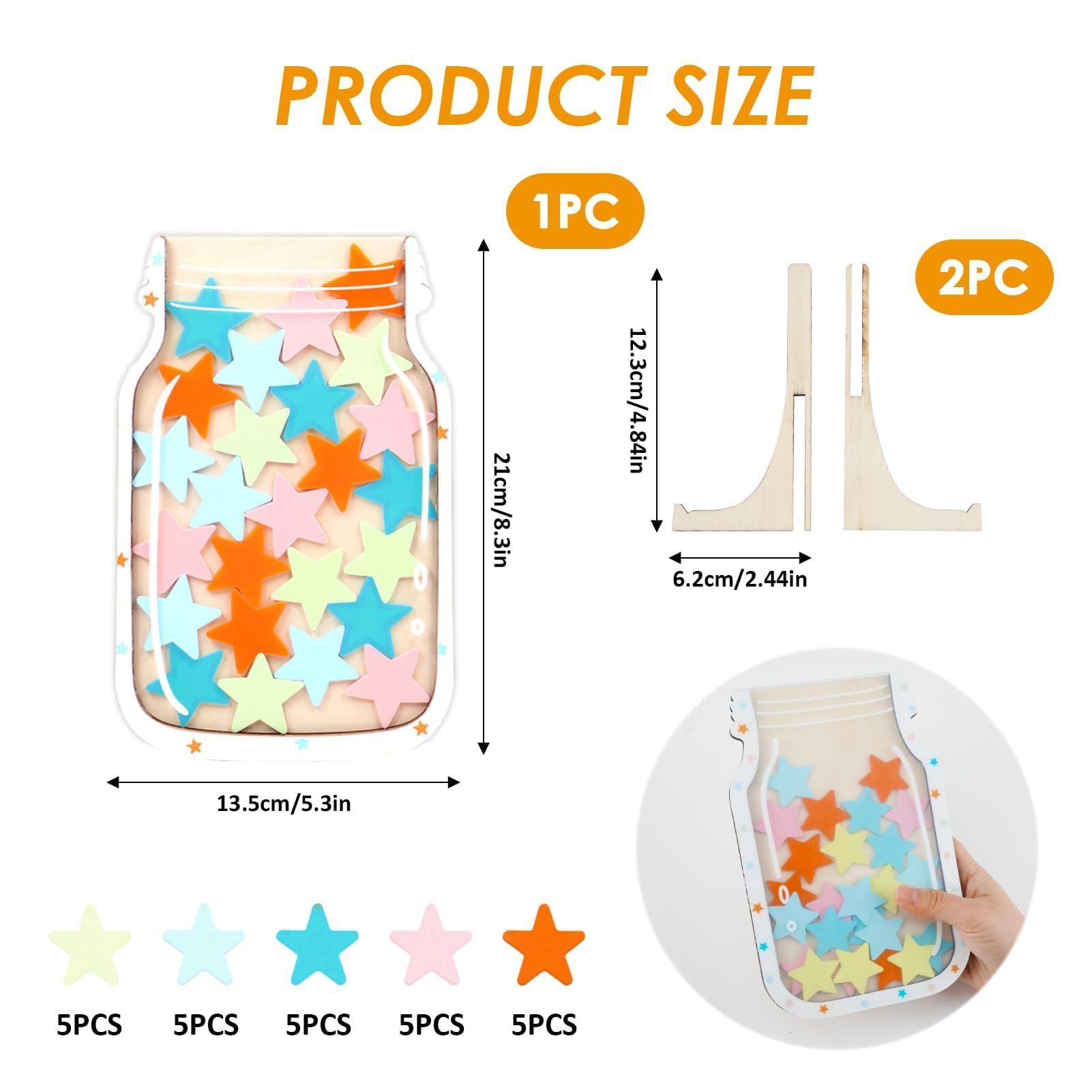 SMCEHEYA Reward Jar Children Reward Jar with Stars for Cultivating Good ...