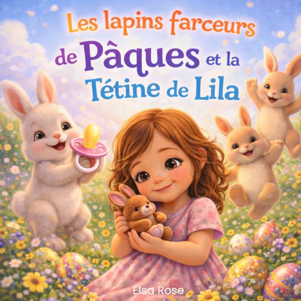 Les lapins farceurs de Pâques et la Tétine de Lila: Histoire enfant Pâques pour arrêter la tétine en douceur avec livre illustré 3D et activités ludiques éducatives
