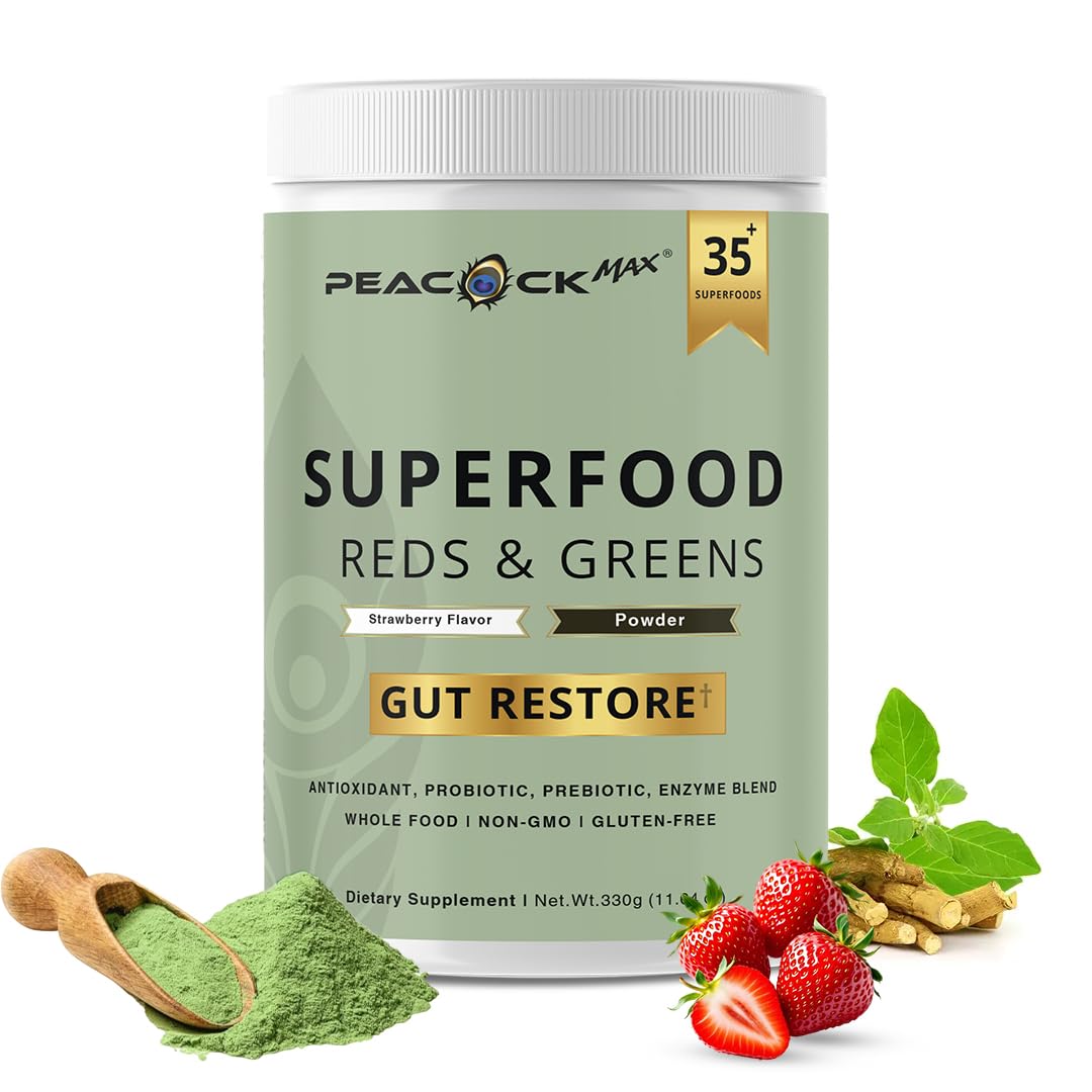 Peacock Max Superfood Reds & Greens Powder