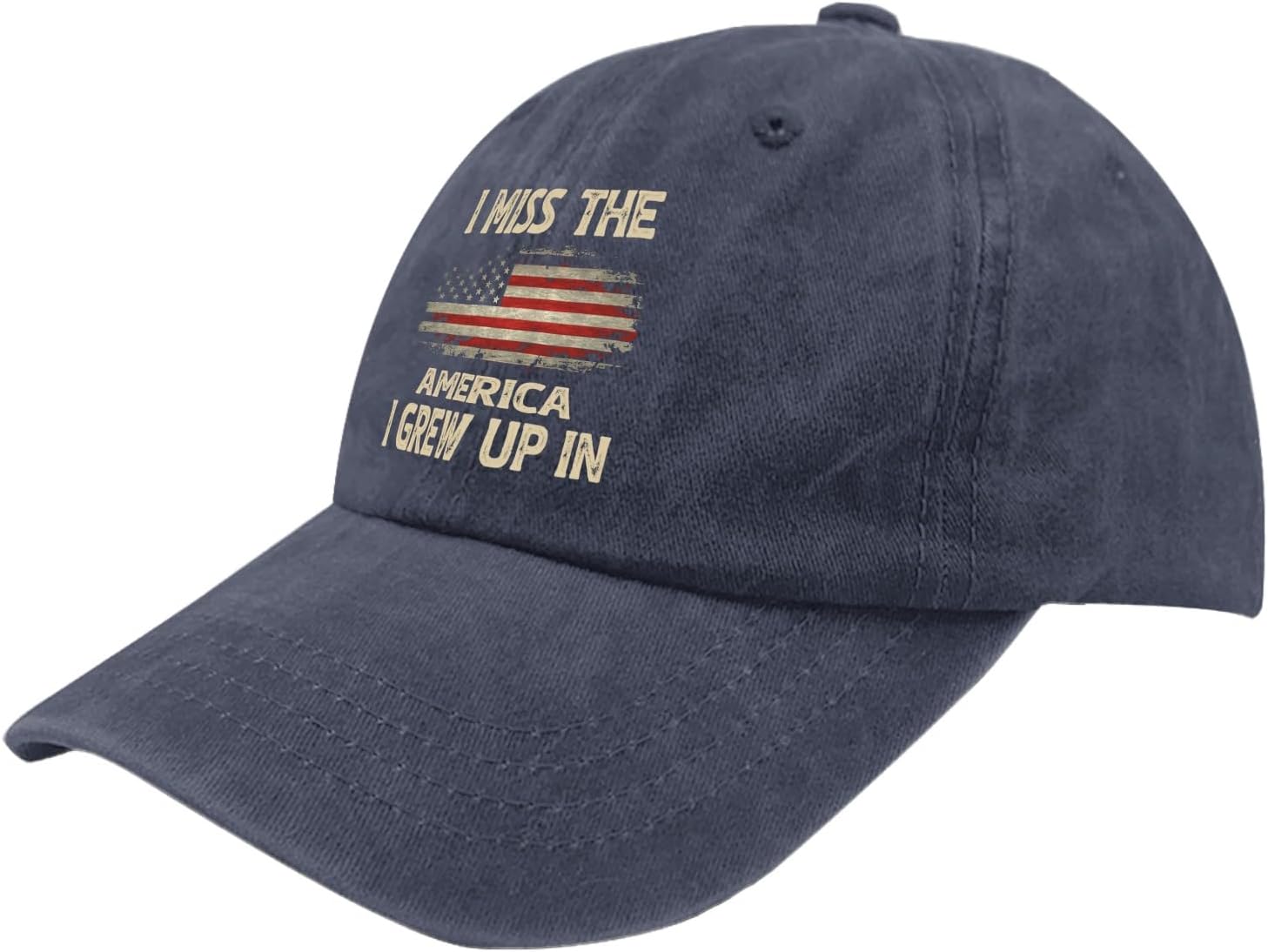 I Miss The America I Grew Up in Hats for Men Women & Save America hat & Loving America hat & Navy Blue Hats & Gifts Hat - Image 2