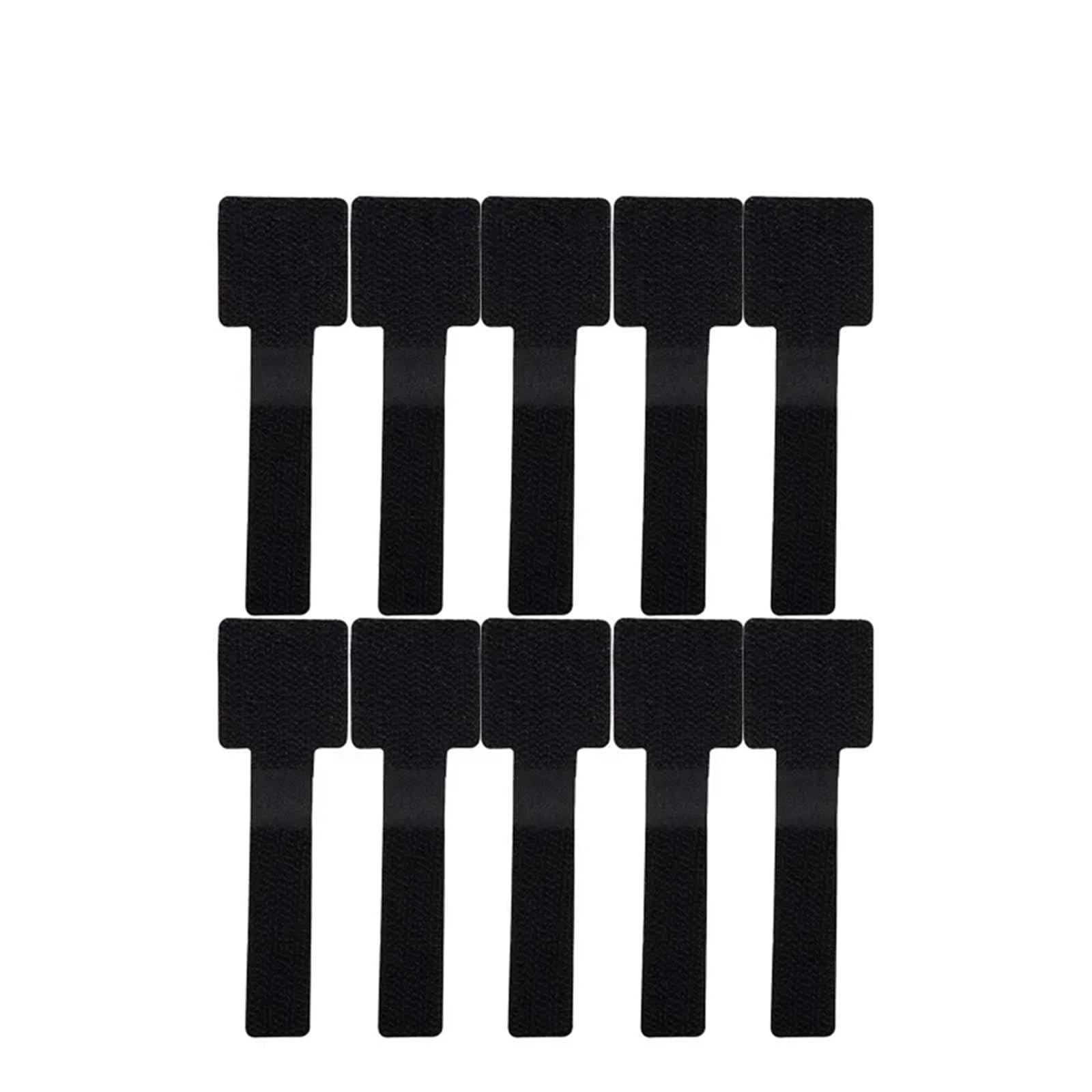 Chrklio 10Pcs Black Cable Ties New Reusable Cable Ties: Self-Adhesive & Adjustable