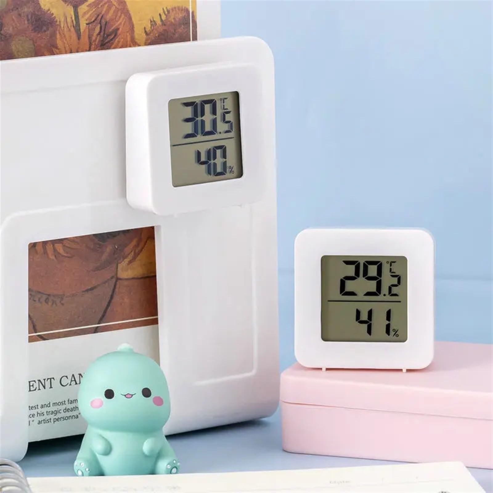 Mini termómetro digital LCD for habitación, sensor de temperatura, medidor de humedad e higrómetro for interiores.(3pcs)
