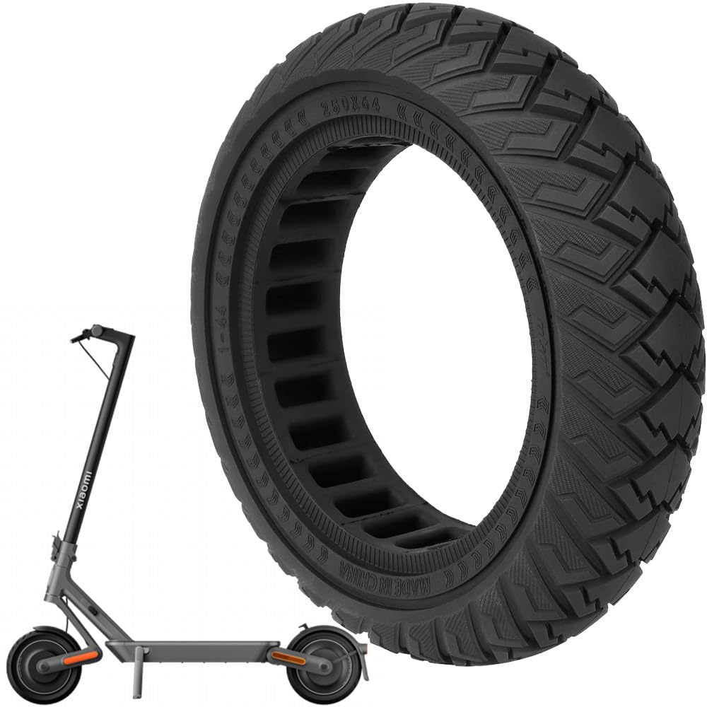 TREFAN 250 x 64 pneumatici pieni fuoristrada per scooter elettrico per Xiaomi 4Ultra Scooter ruote di ricambio antiesplosione (nero, 1 pezzo)