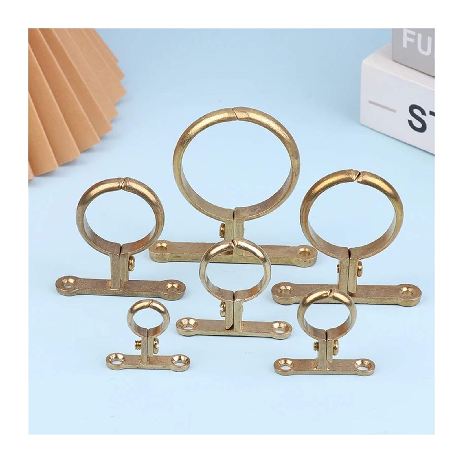 Staffa for morsetto for tubi in ottone, supporto idraulico for tubo dorato con diametro esterno di 15-54 mm(35MM)