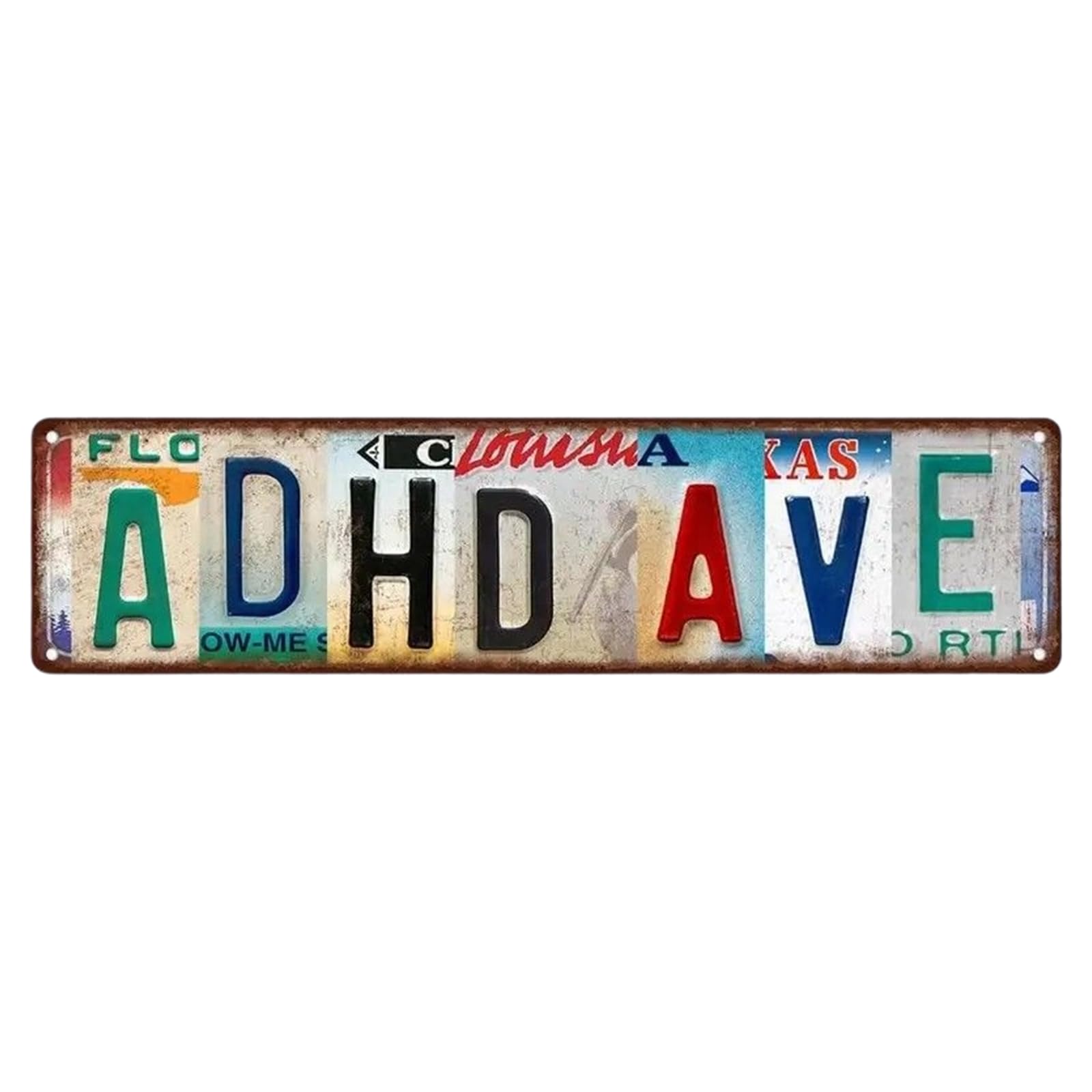 hogtnd Elegant Antique Wall Decor Sign Iron Retro Design Multicolor Metal Plaques Easy Installation for and Garden Decorations Antique Wall Sign